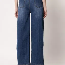 Kotty Blue Cotton Lycra Solid Jeans image 2