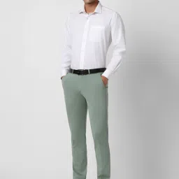 Peter England Perform Green Slim Fit Trousers image 5