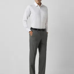 Van Heusen Grey Regular Fit Texture Trousers image 5