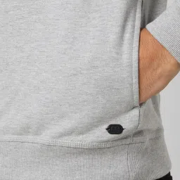 Peter England Jeans Grey Slim Fit Printed Sweatshirt image 5