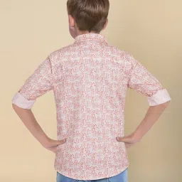 Allen Solly Boys Pink Cotton Polyblend Printed Shirt image 2