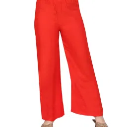 Aarika Kids Red Solid Palazzos image 1