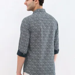 Allen Solly grey Floral Shirts image 2