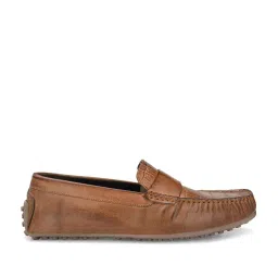 Carlo Romano Men's Tan Casual Loafers image 1