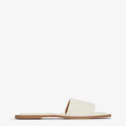LUNA BLU by Westside White Slip-On Slides image 2