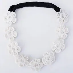 Choko Off White Floral Head Bands image 2