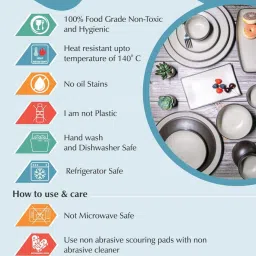 Servewell Cons. Green Black Melamine 32 cm 2 Tone Buffet Dinner Plates - Set of 6 image 5