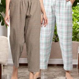 Kryptic Grey & Brown Cotton Relaxed Fit Printed Lounge Pants - Pack of 2-picture-22