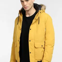 Jack & Jones Yellow Regular Fit Hooded Jacket-picture-28