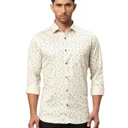 Park Avenue Green Cotton Super Slim Fit Printed Shirts-image-45