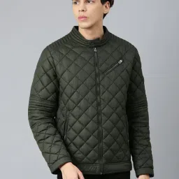 Woodland Olive Regular Fit Quilted Jacket-picture-10