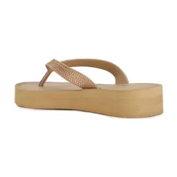 Bata Women's Nude Thong Wedges image 5