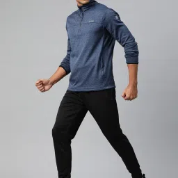 ALCIS Blue Slim Fit Self Design Sweatshirt image 5