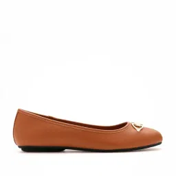 U.S. Polo Assn. Women's Brown Flat Ballets image 2