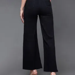 Miss Chase Black Denim Regular Fit Mid Rise Jeans image 2