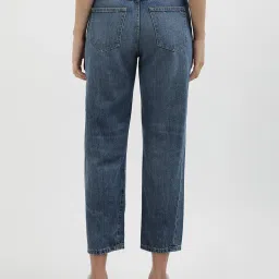 TOMMY HILFIGER Blue Cotton Straight Fit High Rise Jeans image 2