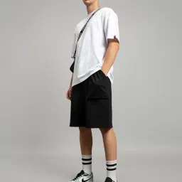 Bewakoof Black Relaxed Fit Oversized Shorts image 5