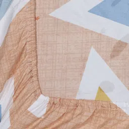 Klotthe Geomatric Multicolor 300 TC Cotton Blend Double Bed Sheet with 2 Pillow Covers image 5