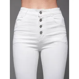 Miss Chase White Skinny Fit Jeans image 5