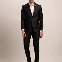 Turtle Black Tailored Fit Two Piece Suit-picture-28