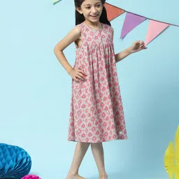 BIBA Girls Multicolor Printed Night Gown image 5