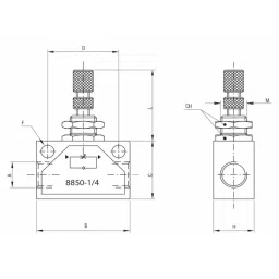 RS PRO Threaded Flow Regulator, 1/4 in Female Inlet Port, 1761757 image 3