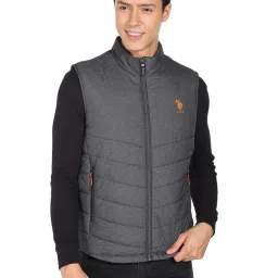 U.S. Polo Assn. Grey Regular Fit Quilted Jackets image 1