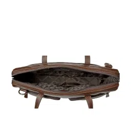 Hidesign Brown Leather Medium Messenger Bag image 5