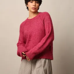 Only Pink Self Design Pullover image 2