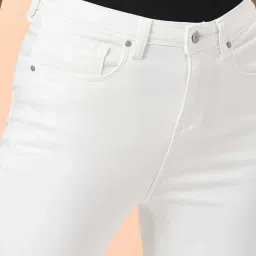 People by Pantaloons White Mid Rise Jeans image 5