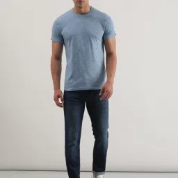 Lee Sky Blue Slim Fit Printed Crew T-Shirt image 5