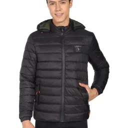 U.S. Polo Assn. Black Regular Fit Quilted Hooded Jackets image 1