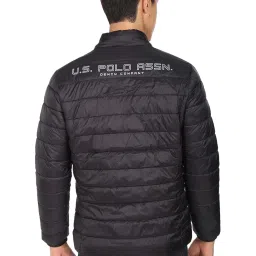 U.S. Polo Assn. Black Regular Fit Quilted Hooded Jackets image 2
