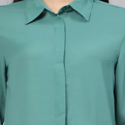 Style Quotient Green Regular Fit Formal Shirt image 5
