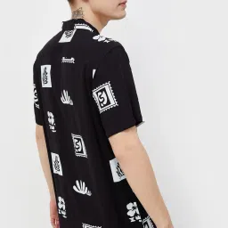 Fame Forever By Lifestyle Black Regular Fit Printed Shirt image 2