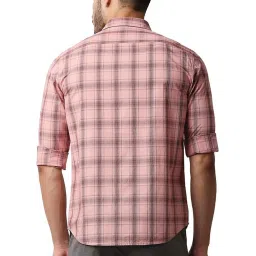 Basics Pink Mist Cotton Slim Fit Checks Shirt image 2