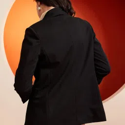 KASSUALLY Black Regular Fit Blazer image 2