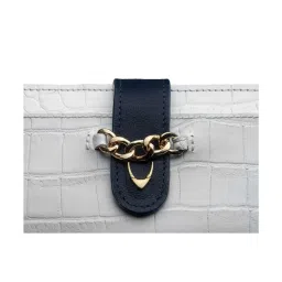 Hidesign Atria Cro Mel Ran White Textured Bi-Fold Wallet for Women image 5