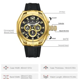 Naviforce Men Printed Dial & Straps Analogue Chronograph Watch NF8063_G B B image 3