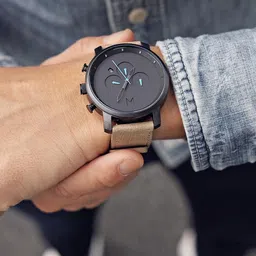 MVMT Men Grey Leather Chronograph Watch D-MC01GML image 5