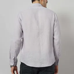 celio celio* Light Purple Regular Fit Linen Shirt image 2