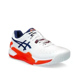 Asics Men's GEL-Resolution 9 White Tennis Shoes image 2