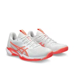 Asics Women's Solution Speed FF 3 White Tennis Shoes image 2
