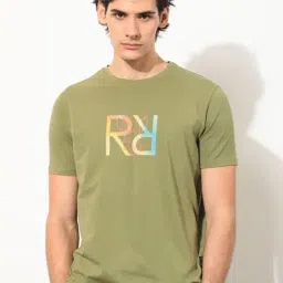 Rare Rabbit Olive Regular Fit Graphic T-Shirt-picture-36