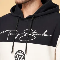 Urban Ranger by Pantaloons Off White Regular Fit Colour Block Hooded Sweatshirt image 5