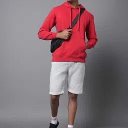 High Star Red Regular Fit Hooded Sweatshirt image 5