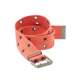 American Eagle Orange Perforated Casual Leather Belt for Women-image-0