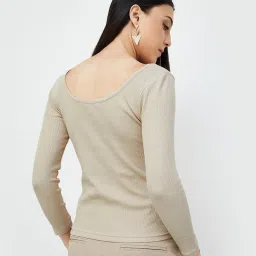 Code by Lifestyle Beige Solid Top image 2