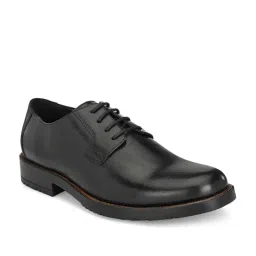 Carlo Romano Men's Black Derby Shoes image 2