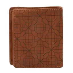 KOMPANERO Riley Cognac Leather Textured Bi-Fold Wallet image 2